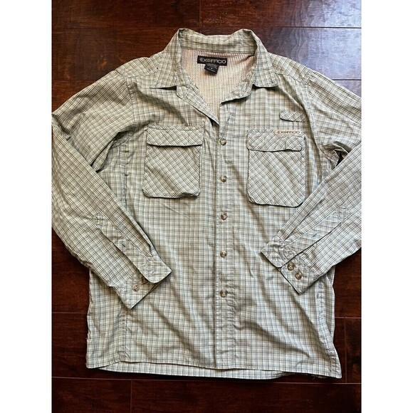 Exfficio Mens Button Down Long Sleeve Shirt Sz M - Picture 1 of 5